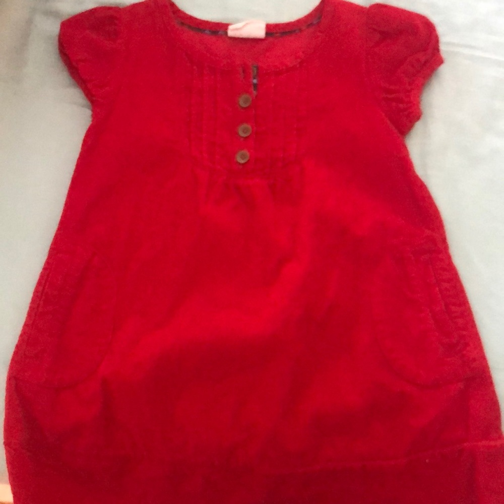 Corduroy red dress